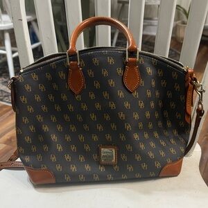 Dooney & Bourke Black and Brown Men's Briefcase